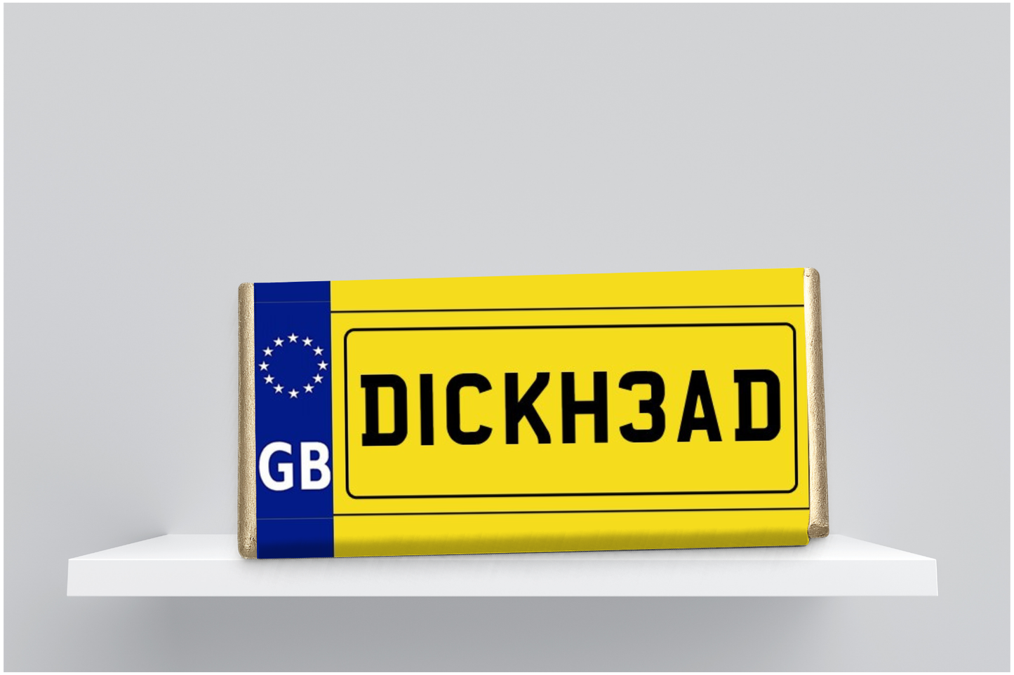 Personalised Rude Number Plate Chocolate Bar