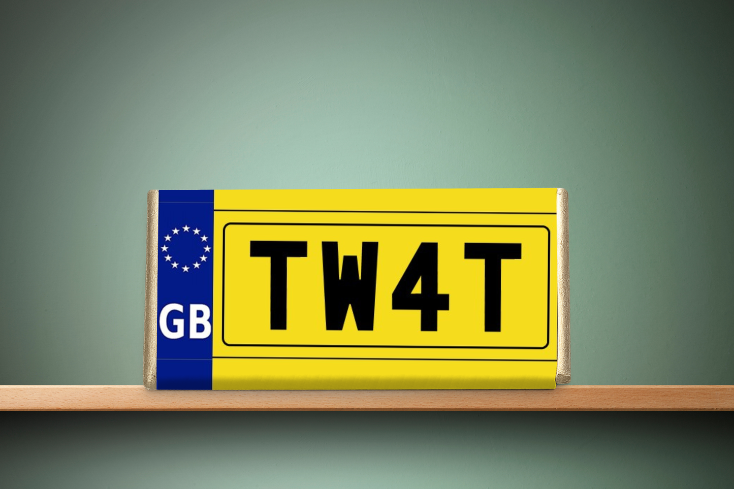 Personalised Rude Number Plate Chocolate Bar
