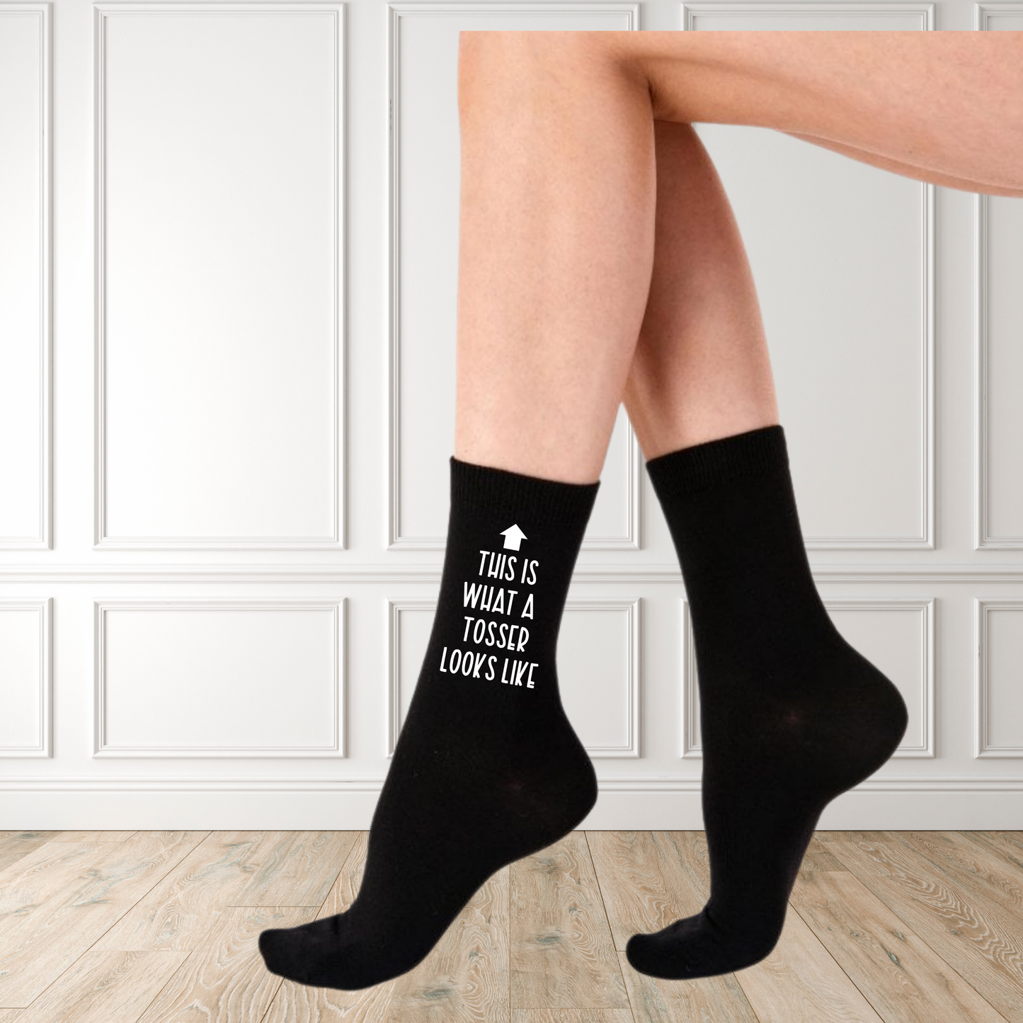 Funny Custom Text Socks - Unisex Novelty Gift